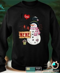 Official I love Being A Nene Snowman Christmas Funny Xmas T Shirt