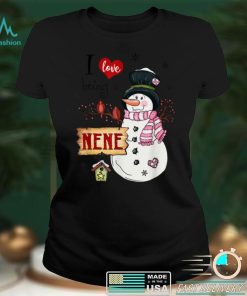 Official I love Being A Nene Snowman Christmas Funny Xmas T Shirt