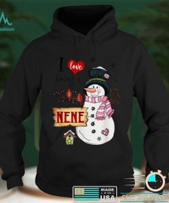 Official I love Being A Nene Snowman Christmas Funny Xmas T Shirt