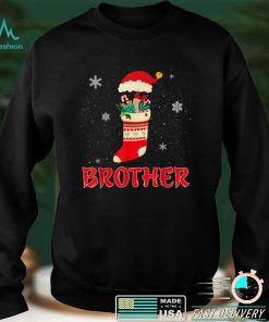 Official Little Christmas Stockings Brother Family Pyjama Xmas Tree Sweater Shirt