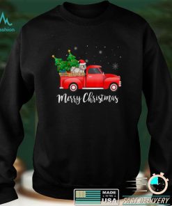 Official Maltese Dog Riding Red Truck Christmas Sweater Shirt