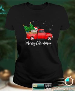 Official Maltese Dog Riding Red Truck Christmas Sweater Shirt