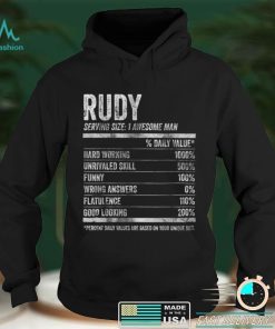 Official Mens Rudy Nutrition Personalized Name Shirt Funny Name Facts T Shirt Hoodie, Sweat