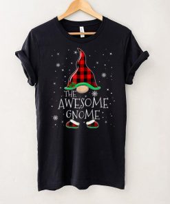 Official Red Plaid The Awesome Gnome Funny Family Christmas Pajamas T Shirt Hoodie, Sweat