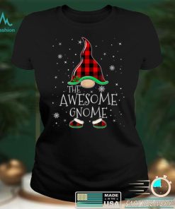 Official Red Plaid The Awesome Gnome Funny Family Christmas Pajamas T Shirt Hoodie, Sweat