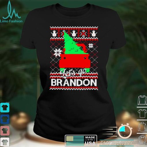 Official Red Truck Let’s Go Brandon Ugly Christmas Tree Sweater T Shirt hoodie, Sweater