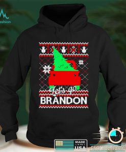 Official Red Truck Let's Go Brandon Ugly Christmas Tree Sweater T Shirt hoodie, Sweater
