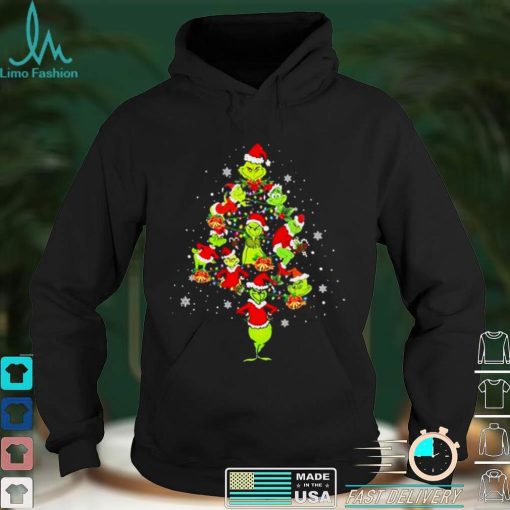Official Santa Grinch Christmas Tree shirt hoodie, Sweater