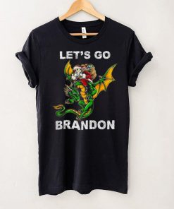 Official Santa Riding Dragon Lets Go Brandon Christmas shirt
