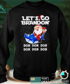 Official Santa Shark Don Don Don Lets Go Braden Brandon Merry Christmas shirt