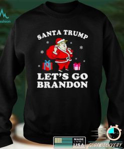 Official Santa Trump Lets Go Branson Brandon Trump Ugly Christmas 2021 T Shirt