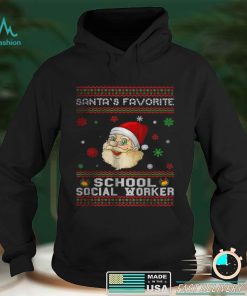 Official Santas Favorite Social Worker Christmas T Shirt hoodie, Sweater