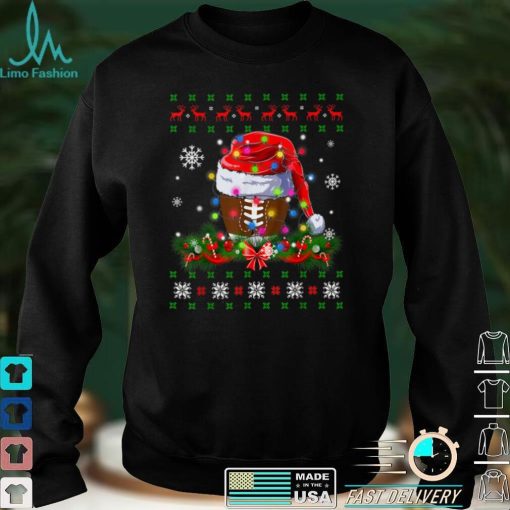 Official Ugly Sweater Christmas Pajama Lights Rugby Sport Lover T Shirt