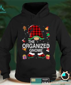 Organized Gnome Buffalo Plaid Matching Family Christmas T Shirt 2