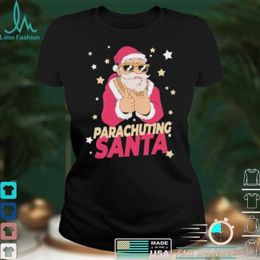 Parachuting Santa Claus Christmas Holiday Parachuting Sweater Shirt