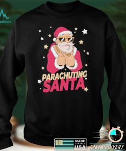 Parachuting Santa Claus Christmas Holiday Parachuting Sweater Shirt