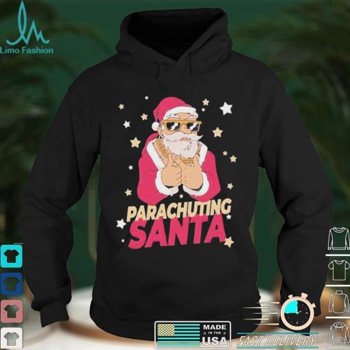 Parachuting Santa Claus Christmas Holiday Parachuting Sweater Shirt