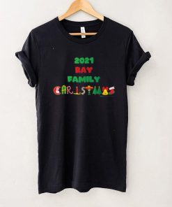 Ray Family Funny Merry Christmas 2021 Word Design T Shirt