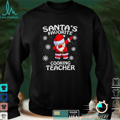 Santas Favorite Cooking Teacher Christmas Sweater T shirt