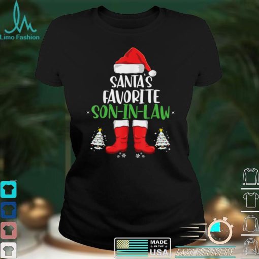 Santas Favorite Son In Law Family Matching Group Christmas T Shirt