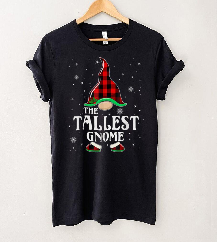 Tallest Gnome Buffalo Plaid Matching Family Christmas Pajama T Shirt