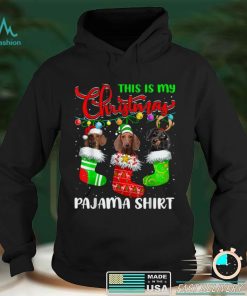 This Is My Christmas Pajama Dachshund Dog Xmas Lights T Shirt