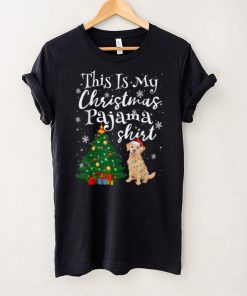 This Is My Christmas Pajama Labrador Funny Santa Xmas Tree T Shirt