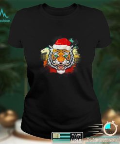 Tiger Gifts Woman Christmas Santa Hat Animal Lover Whisperer Shirt