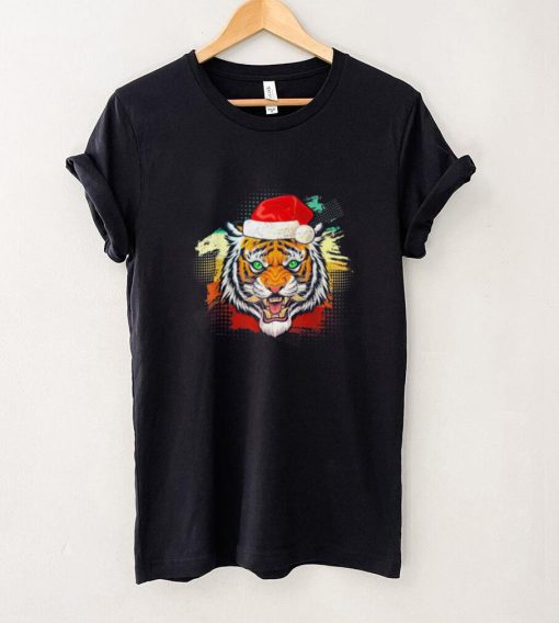 Tiger Gifts Woman Christmas Santa Hat Animal Lover Whisperer Shirt