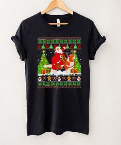 Ugly Santa Riding Cavalier King Charles Spaniel Christmas Sweater Shirt