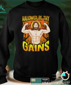WEIGHT LIFTING L1 Hallowed Be Thy Gains Jesus Classic T Shirt