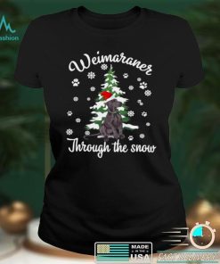 Weimaraner Through The Snow Christmas Dogs Shirt