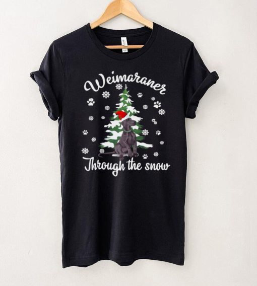 Weimaraner Through The Snow Christmas Dogs Shirt