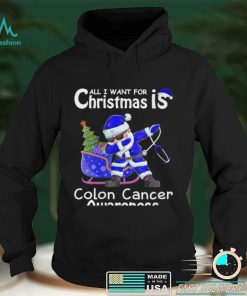 Womens All I Want For Christmas Is Cure for Colon Cancer Awareness Shirt