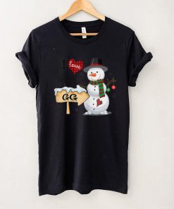 Womens I Love Being A GG Snowman Family Christmas T Shirt
