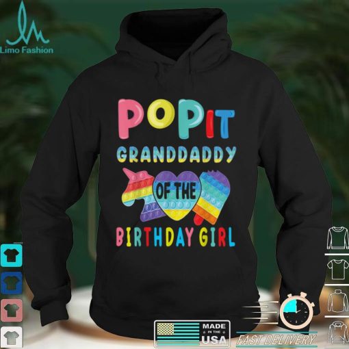 granddaddy of the Birthday Girl Pop It Unicorn Birthday Kids T Shirt