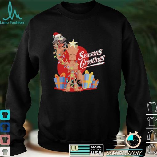 marvel Guardians Of The Galaxy Seasons Grootings Christmas Sweater Shirt