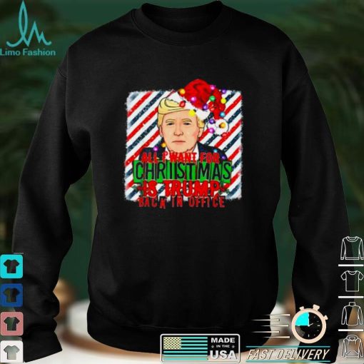 All I Want For Christmas Is Trump Back In Office Xmas Santa Shirt