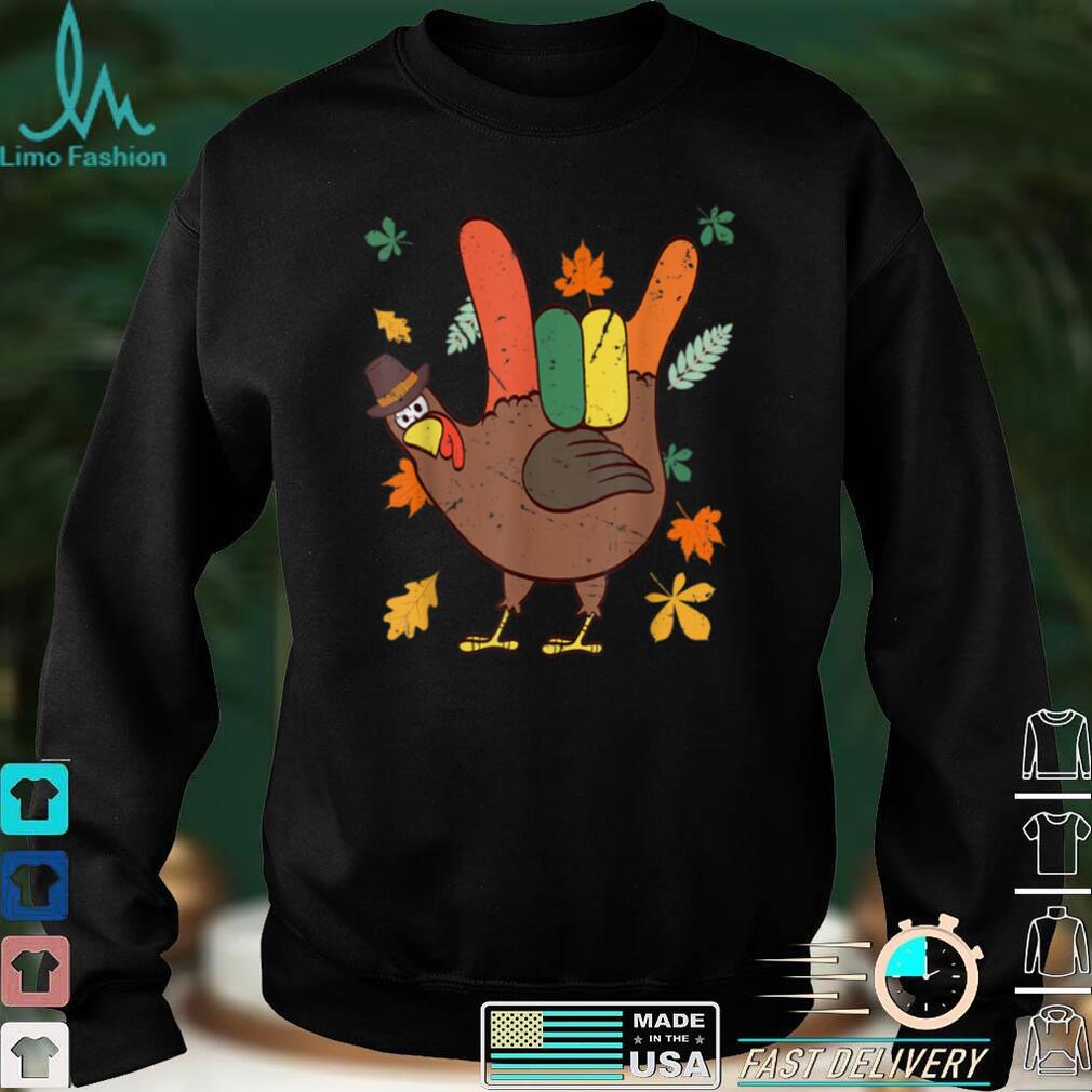 American Sign Language I Love You Thanksgiving Turkey Funny T Shirt hoodie, sweater Shirt