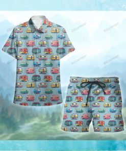 Camping Blue Hawaii Shirt and Short Set
