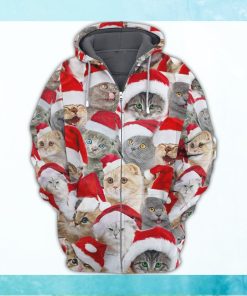 Cats Love   Christmas holiday hoodie