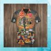Cat Pumpkin Halloween Hawaiian Shirt Cat Themed Halloween Button Up Shirt Apparel