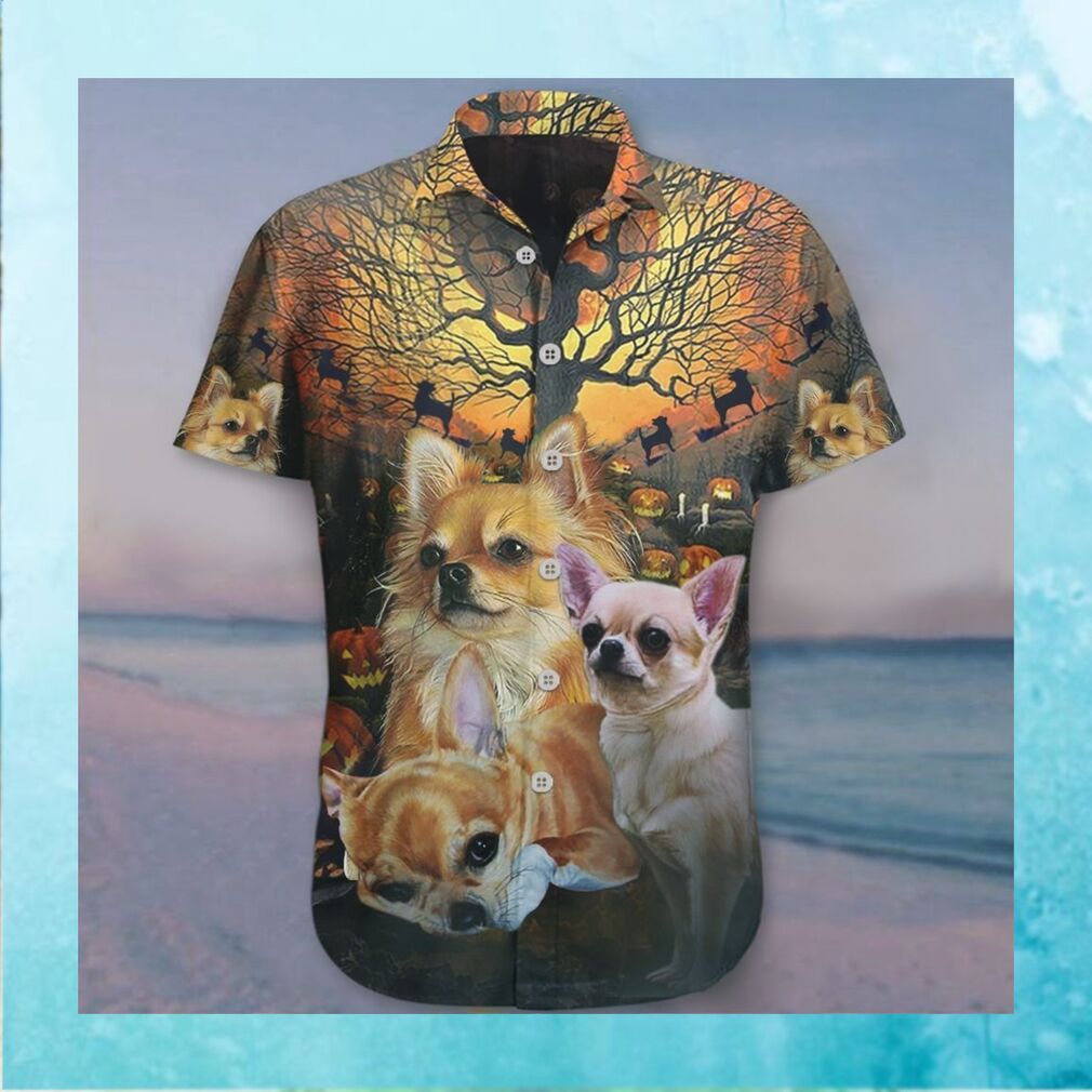 Chihuahua Halloween Hawaiian Shirt Dog Graphic Dog Themed Halloween