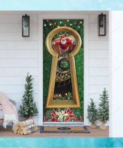 Christmas Santa Circular Stairs Door Cover