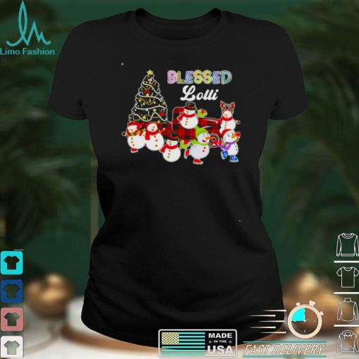 Christmas Snowman Blessed Lolli Christmas Sweater Shirt