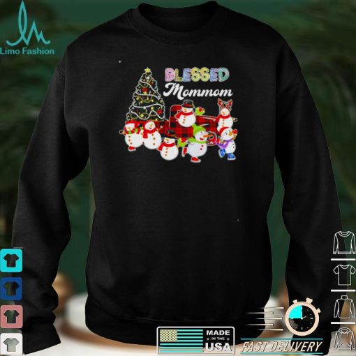 Christmas Snowman Blessed Mommom Christmas Sweater Shirt