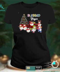 Christmas Snowman Blessed Yaya Grandma Christmas Sweater Shirt