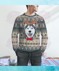 Cute Husky Christmas Pattern Sweaters