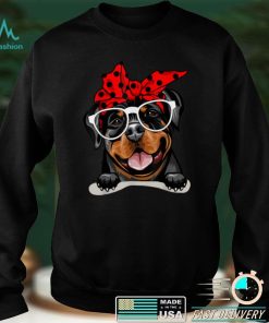 Cute Rottweiler Christmas Red Plaid Headband And Glasses T Shirt hoodie, sweater Shirt