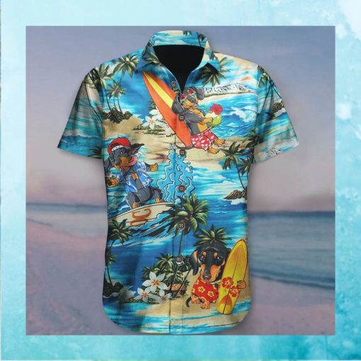 Dachshund Hawaiian Shirt Aloha Beach Best Summer Family Beach Vacation Shirt Ideas